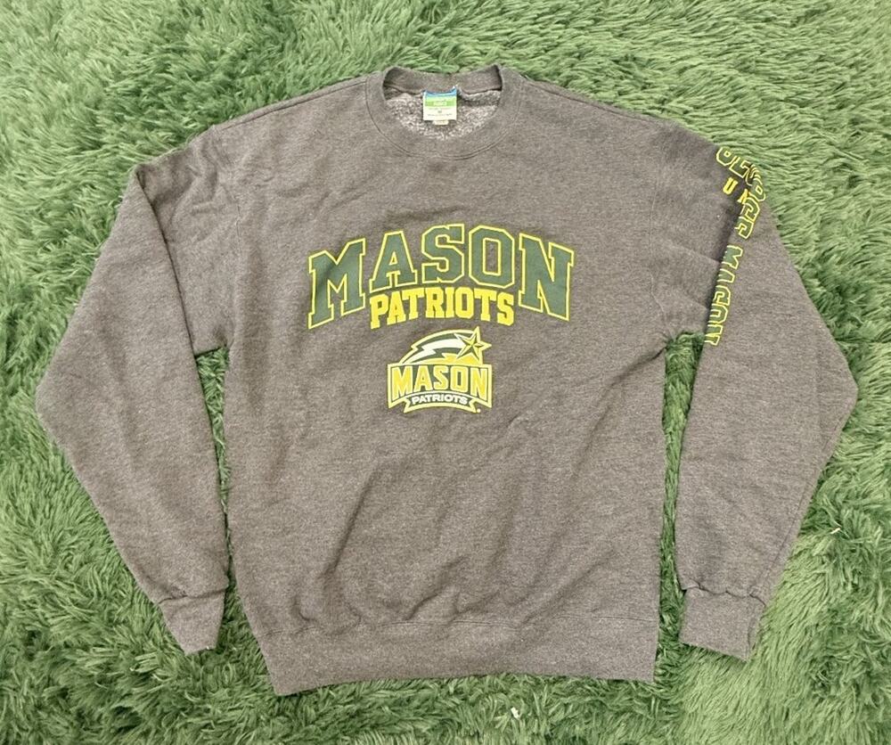 Champion ECO Men's M George Mason Patriots University Crewneck Sweatshirt Gray